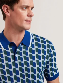 New Lobster Limited Der Weihnachtsladen|Pullover & Strickwaren<Geometrisches Strick-Poloshirt mit kurzen Ärmeln