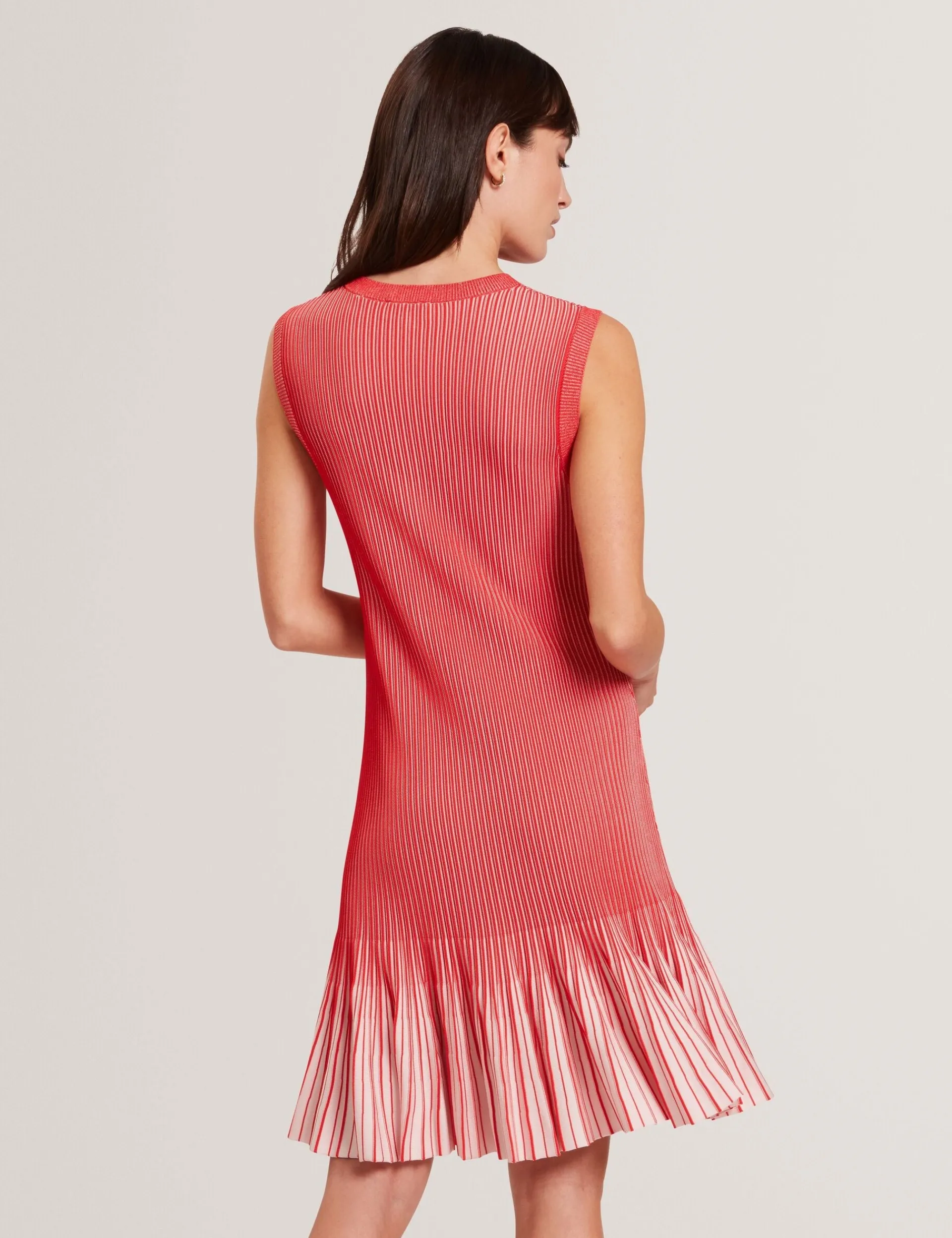 New Lobster Limited Luftiger Blues Bearbeiten|Kleider<Geripptes Strick-Minikleid mit umgeschlagenem Saum