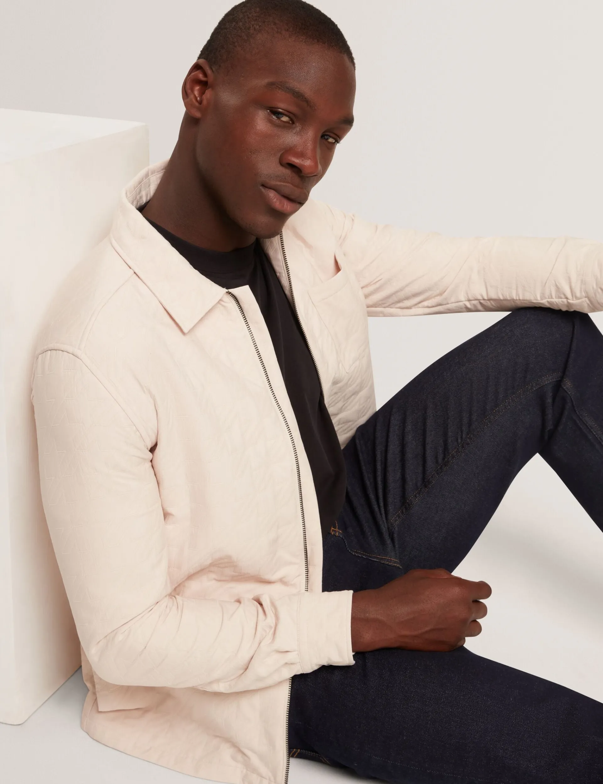 New Lobster Limited Mäntel Und Jacken<Gestepptes Overshirt mit Struktur und Reißverschluss