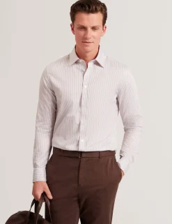 New Lobster Limited Shirts<Gestreiftes Langarmhemd aus Baumwolle