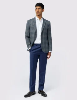 Licensee Baird Group Breezy Blues Bearbeiten|Arbeitskleidung<Glen Check Blazer aus hochwertigem Wollmischgewebe, schmal geschnitten