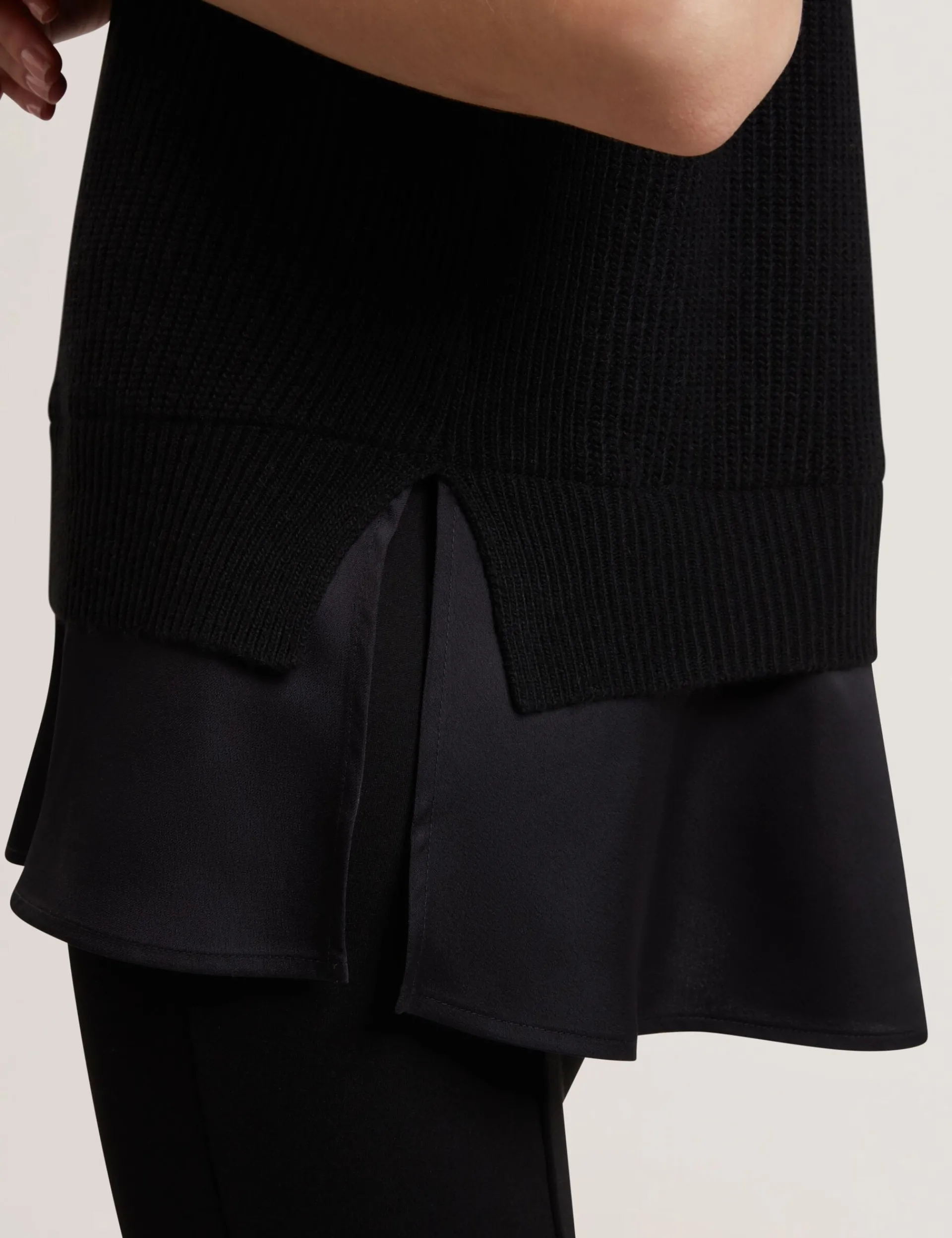 New Lobster Limited Oberteile & Blusen|Pullover & Strickjacken<Grobstrick-Kurzarmshirt mit Hemdsaum