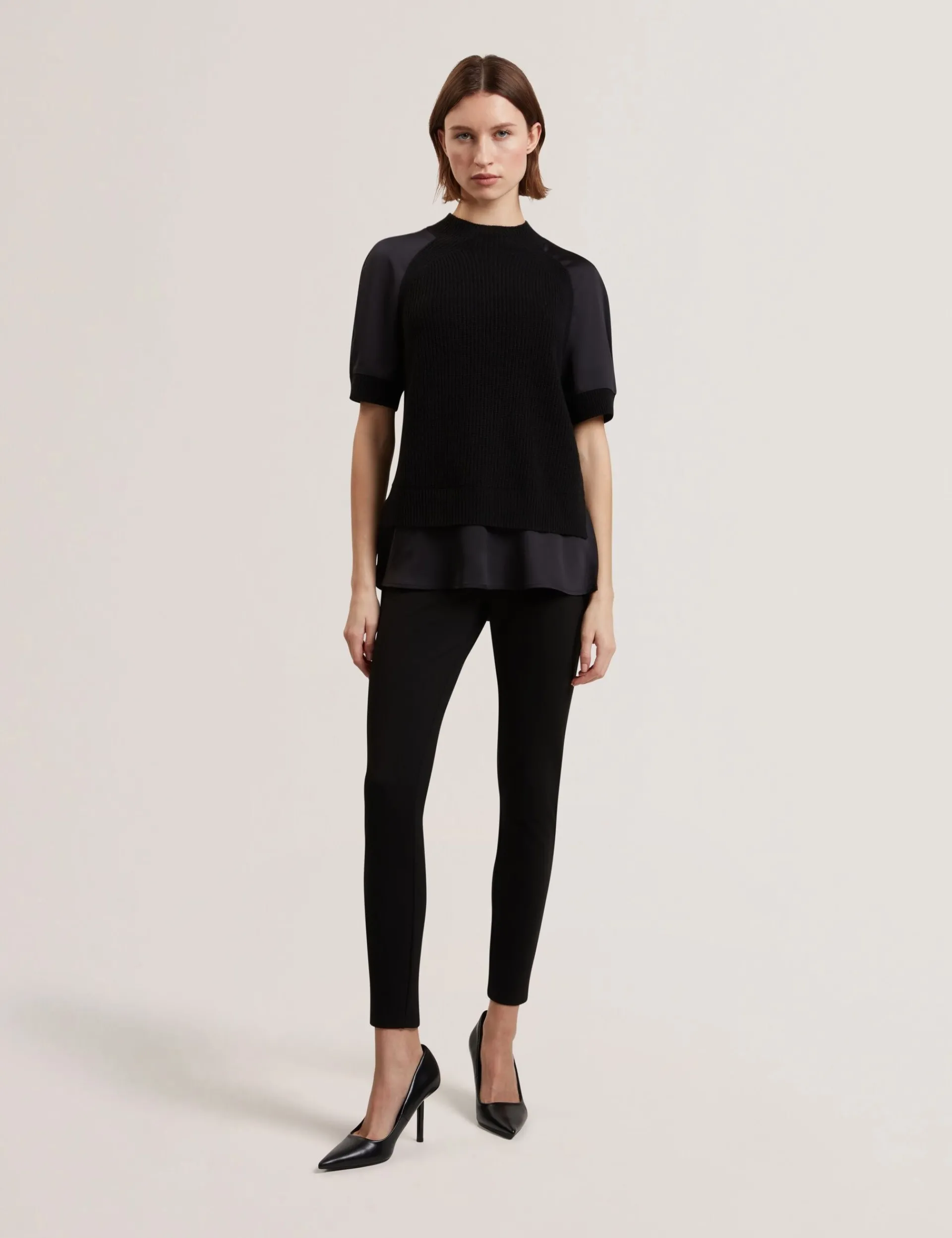 New Lobster Limited Oberteile & Blusen|Pullover & Strickjacken<Grobstrick-Kurzarmshirt mit Hemdsaum