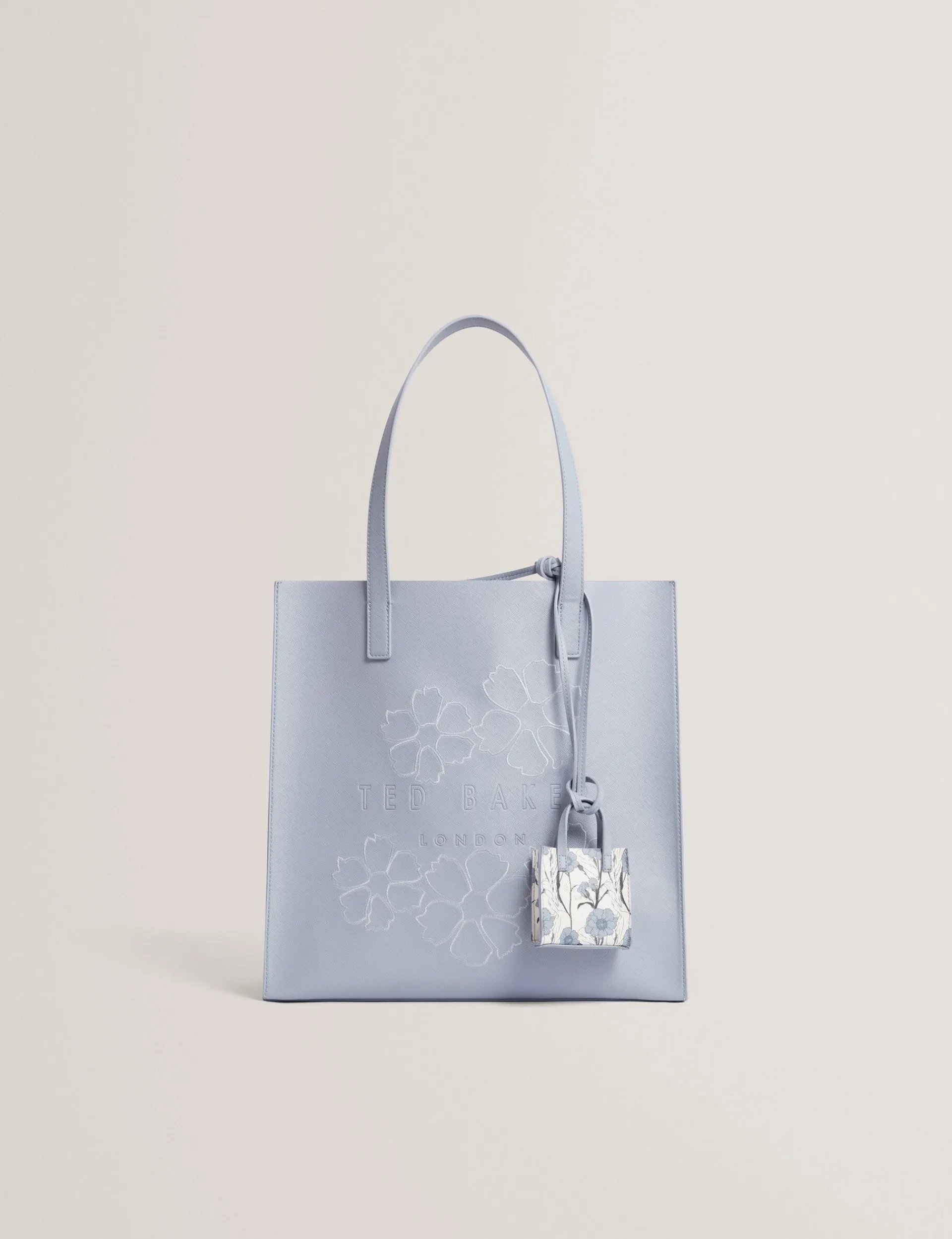 New Lobster Limited Tragetaschen|Icon & Signature Taschen<Große bestickte Shopper-Tasche mit Blumenmuster und Anhänger