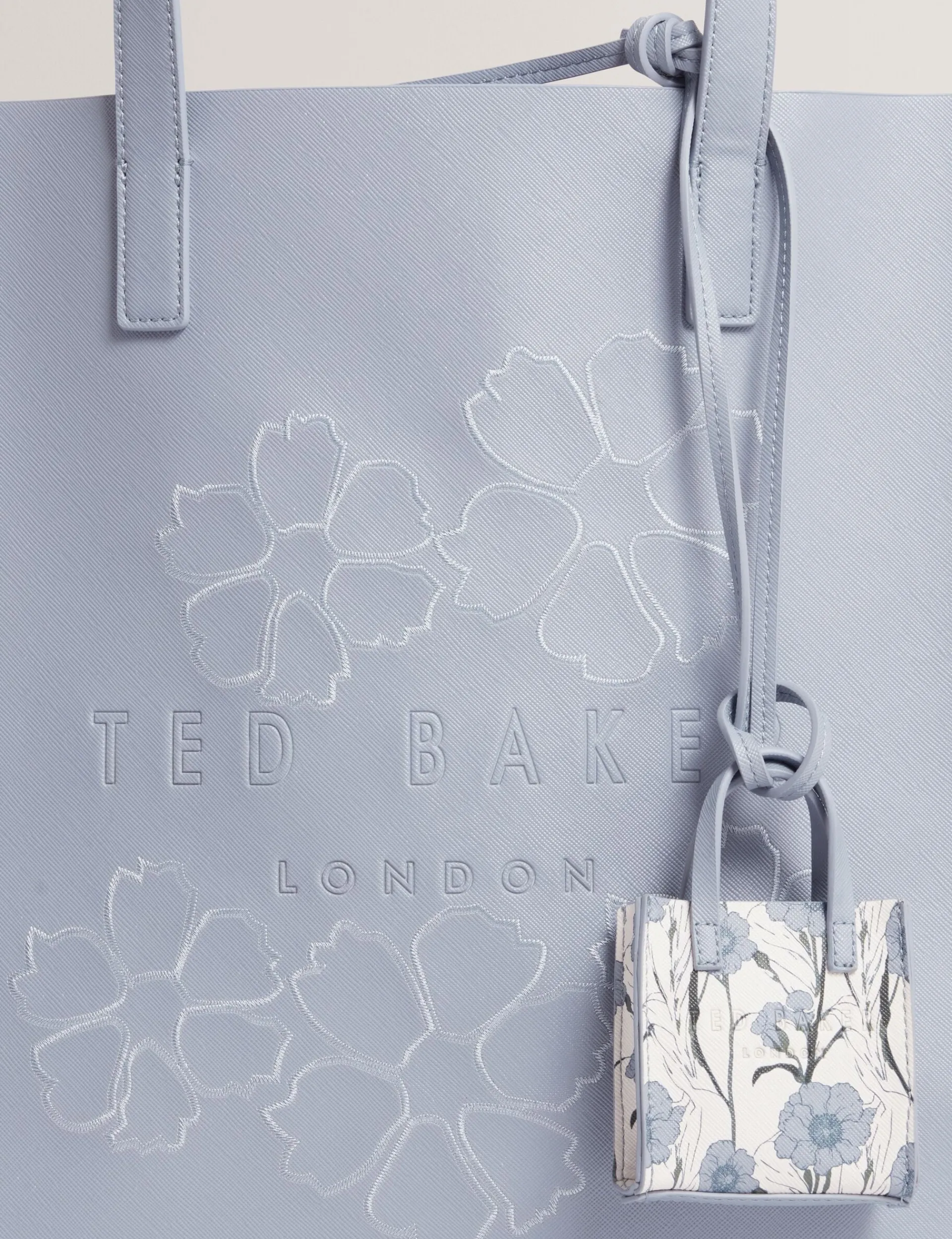 New Lobster Limited Tragetaschen|Icon & Signature Taschen<Große bestickte Shopper-Tasche mit Blumenmuster und Anhänger
