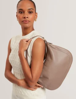 New Lobster Limited Umhängetaschen<Große Hobo-Tasche aus Leder mit Gurtband