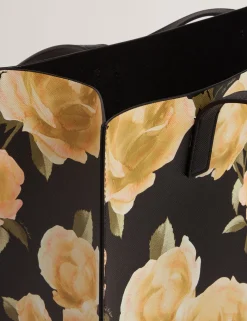 New Lobster Limited Tragetaschen|Neue Frühlingsblumen<Große Ikonen-Tasche mit Rosenmuster