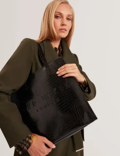 New Lobster Limited Tragetaschen|Icon & Signature Taschen<Große Tragetasche mit Krokodilmuster