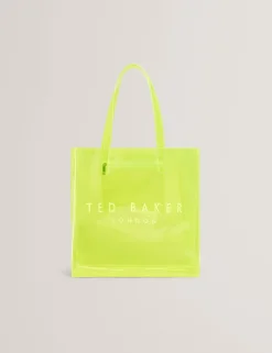 New Lobster Limited Tragetaschen|Icon & Signature Taschen<Große Tragetasche mit Neon-Symbol aus durchsichtigem Vinyl