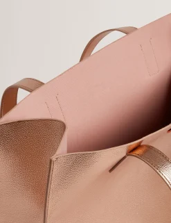 New Lobster Limited Tragetaschen<Große Tragetasche mit Rosendetail und Metallic-Optik