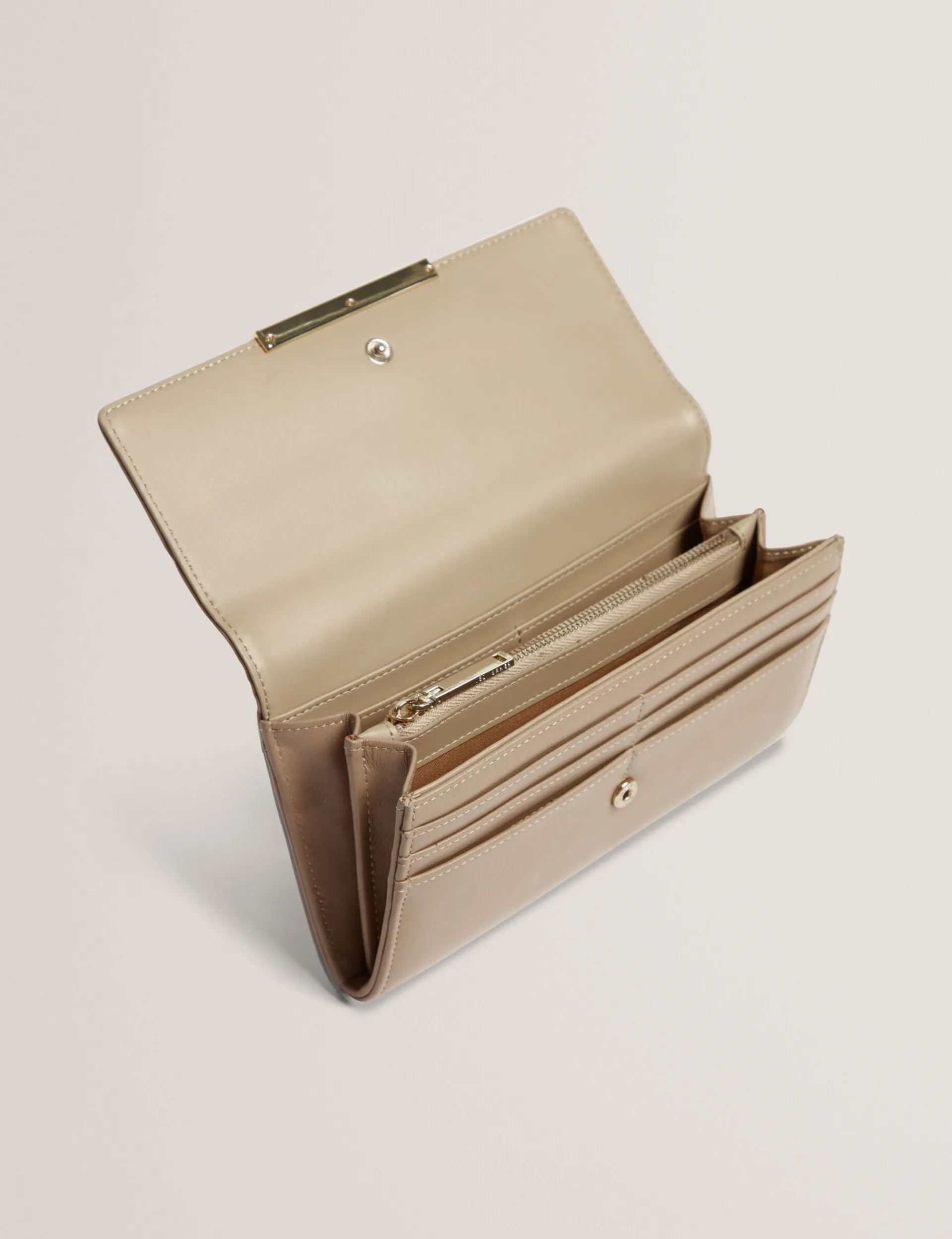 New Lobster Limited Geldbörsen & Kartenetuis|Sämtliches Zubehör<Große zweifach faltbare Handtasche aus Leder mit Bar-Detail