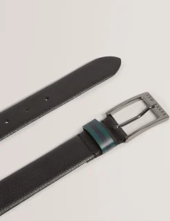 New Lobster Limited Sämtliches Zubehör|Breezy Blues Bearbeiten<Gürtel aus genarbtem Leder mit gestreifter Schlaufe