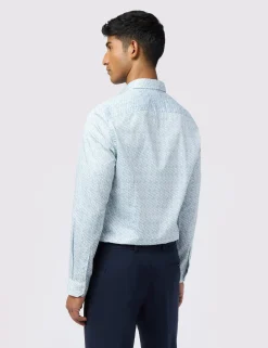 Licensee Baird Group Breezy Blues Bearbeiten|Shirts<Hemd aus Stretch-Baumwolle mit kleinem Blumenmuster