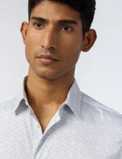 Licensee Baird Group Shirts|Arbeitskleidung<Hemd aus Stretch-Baumwolle mit dezentem Blumenmuster