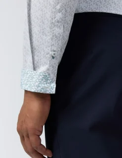 Licensee Baird Group Shirts|Arbeitskleidung<Hemd aus Stretch-Baumwolle mit dezentem Blumenmuster