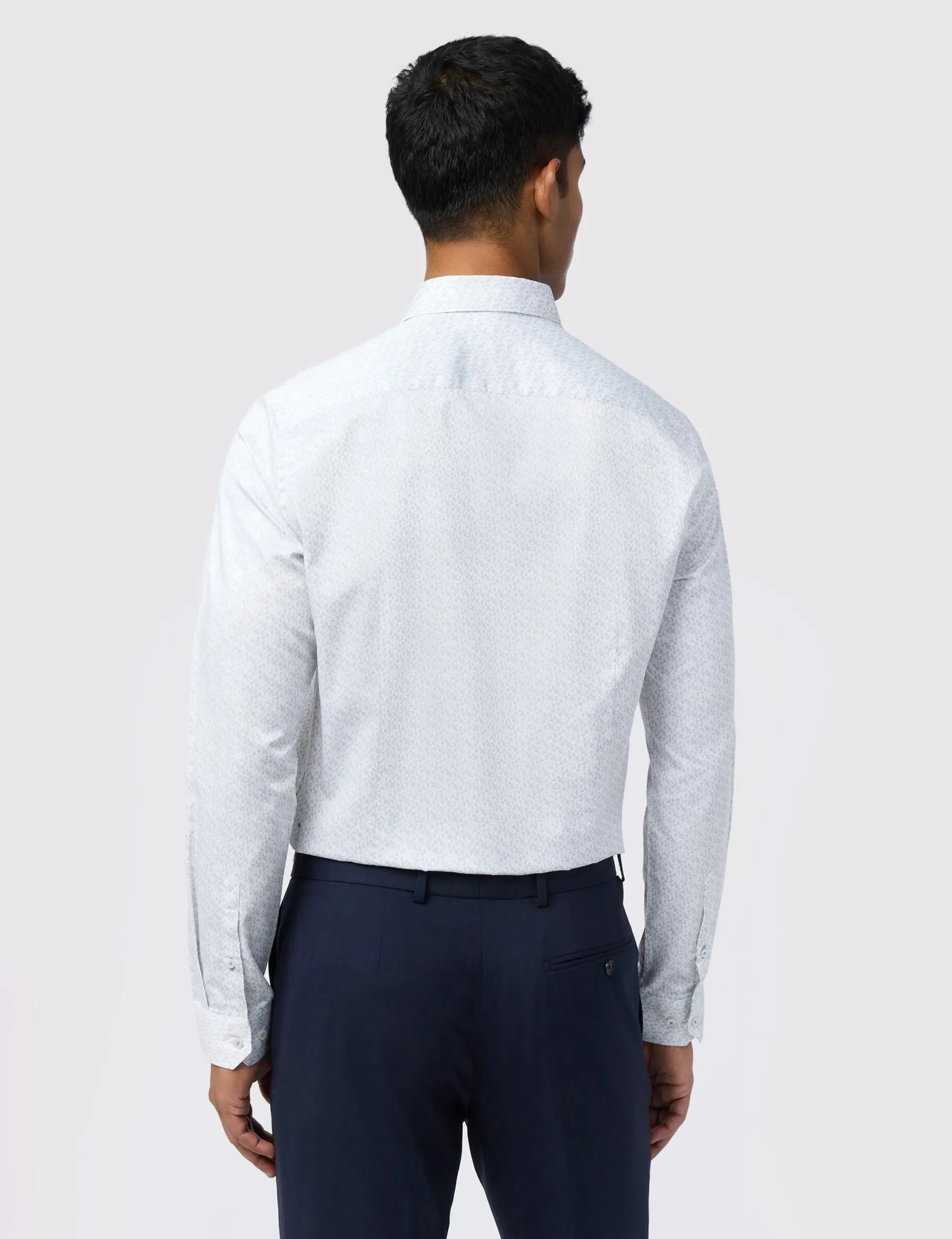 Licensee Baird Group Shirts|Arbeitskleidung<Hemd aus Stretch-Baumwolle mit dezentem Blumenmuster
