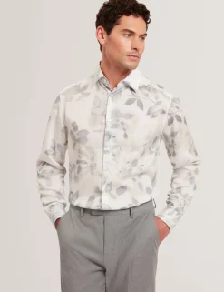 New Lobster Limited Shirts|Festliche Kleidung<Hemd mit fotografischem Blattdruck, normale Passform