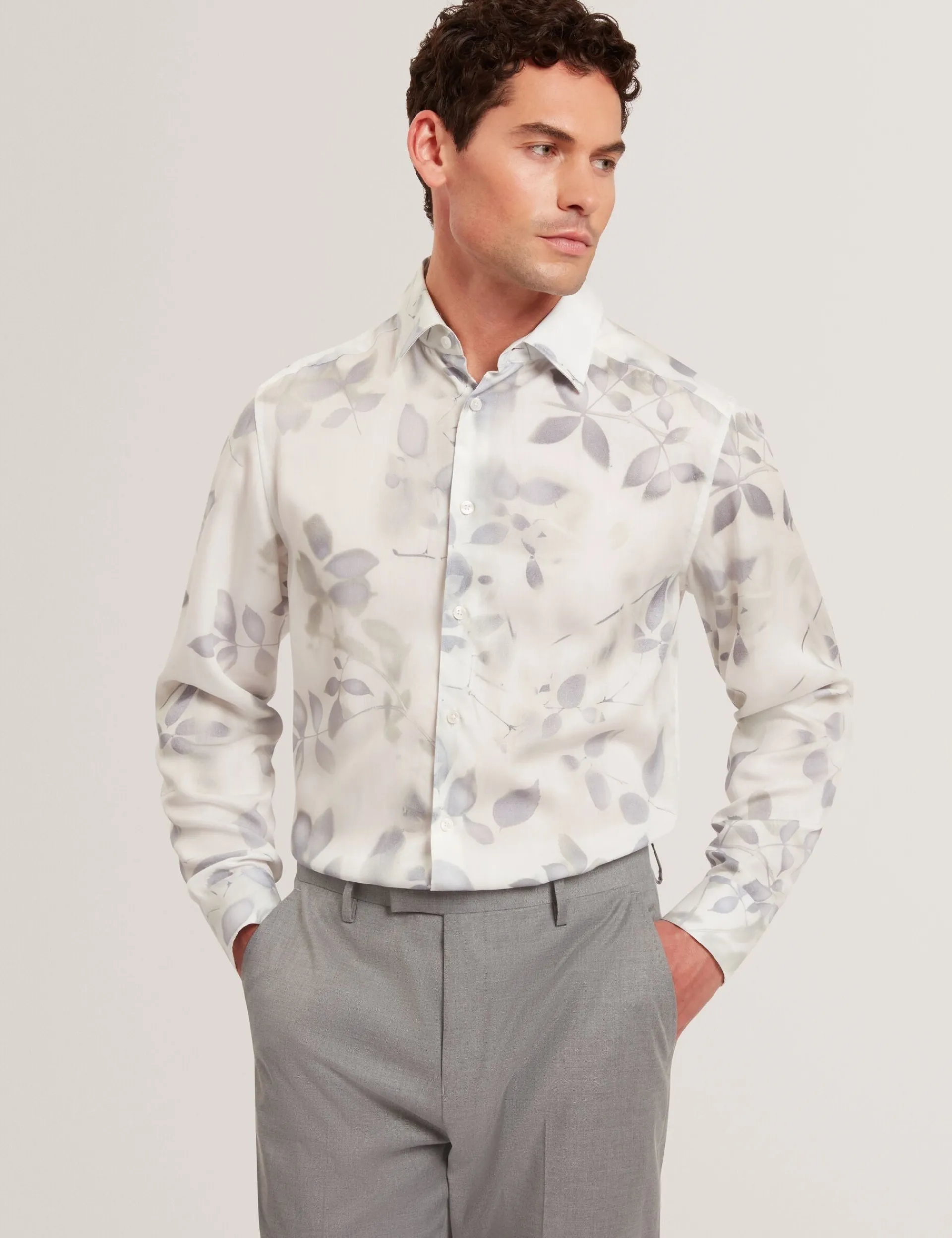 New Lobster Limited Shirts|Festliche Kleidung<Hemd mit fotografischem Blattdruck, normale Passform