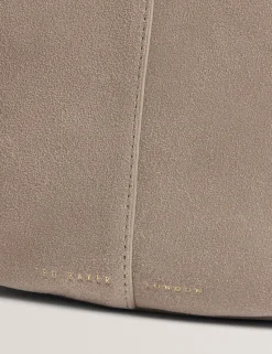 New Lobster Limited Schultertaschen<Hobo Bag aus Wildleder mit Stangendetail
