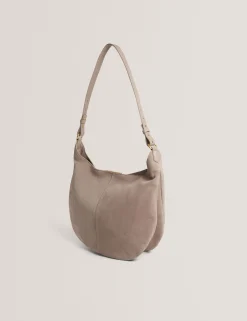 New Lobster Limited Schultertaschen<Hobo Bag aus Wildleder mit Stangendetail