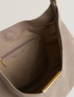 New Lobster Limited Schultertaschen<Hobo Bag aus Wildleder mit Stangendetail