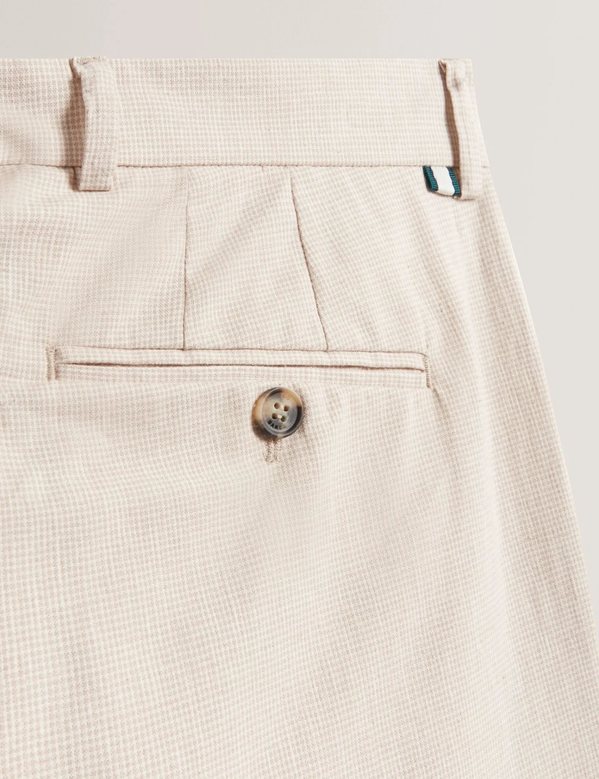 New Lobster Limited Hosen & Chinos|Der Weihnachtsladen<Hose aus Baumwoll-Leinen-Mischgewebe mit Hahnentrittmuster und schmal zulaufendem Bein
