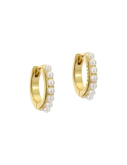 Damen Licensee Simon Harrison Damenschmuck|Sämtliches Zubehör<Huggie Creolen mit Perlendetails