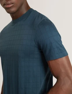 New Lobster Limited Breezy Blues Bearbeiten|Oberteile & T-Shirts<Jacquard-T-Shirt aus strukturierter Baumwolle