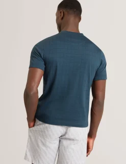 New Lobster Limited Breezy Blues Bearbeiten|Oberteile & T-Shirts<Jacquard-T-Shirt aus strukturierter Baumwolle
