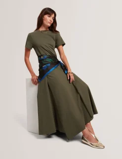 New Lobster Limited Kleider<Jersey-Midikleid mit Einsätzen und kurzen Ärmeln
