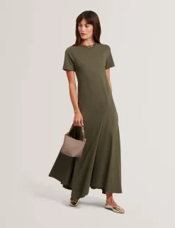 New Lobster Limited Kleider<Jersey-Midikleid mit Einsätzen und kurzen Ärmeln