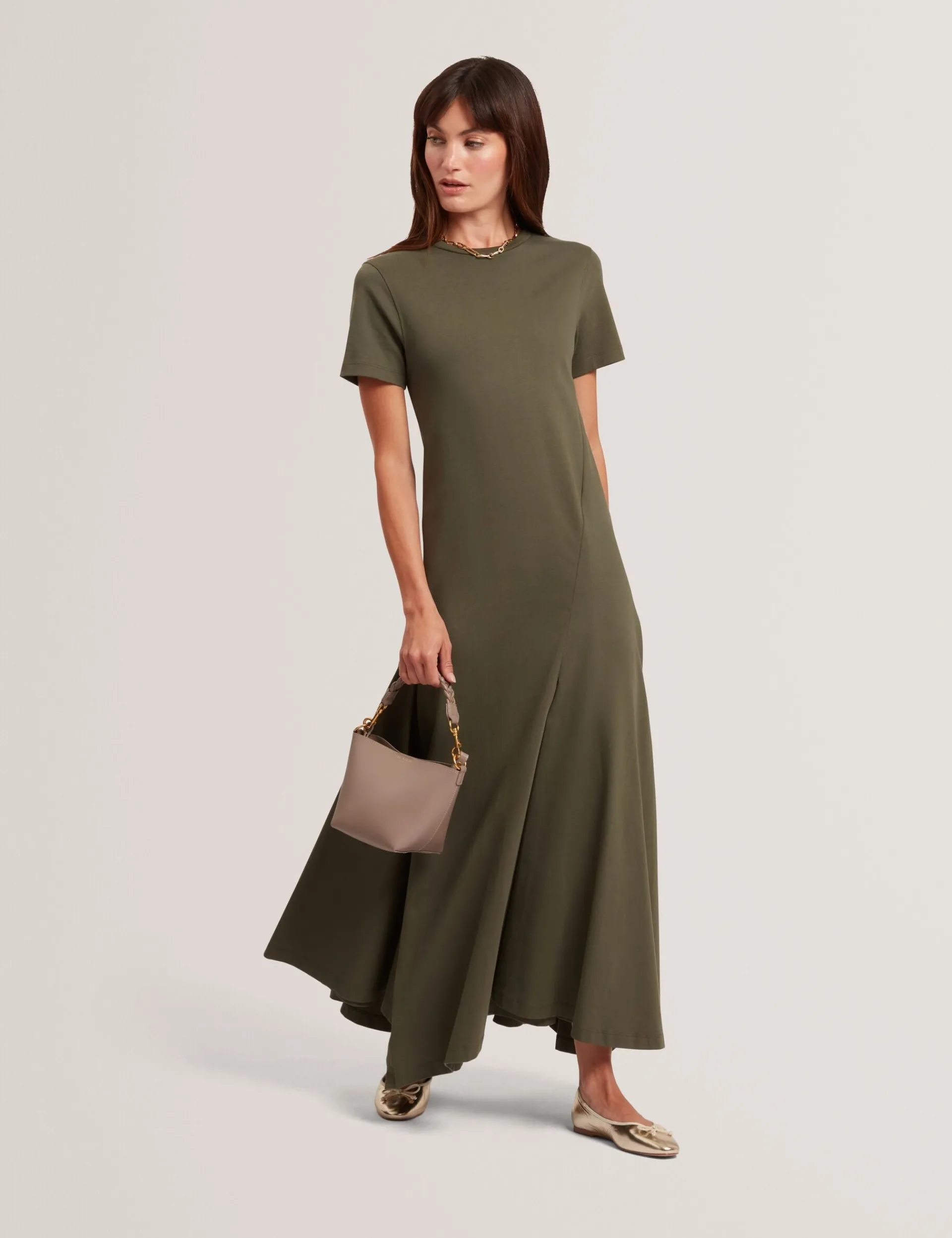 New Lobster Limited Kleider<Jersey-Midikleid mit Einsätzen und kurzen Ärmeln