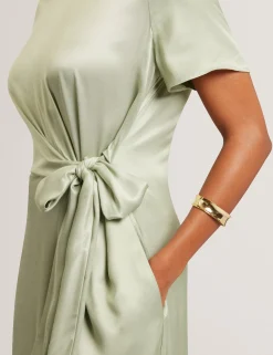 New Lobster Limited Jumpsuits & Playsuits|Die Satin-Kollektion<Jumpsuit mit Bindedetails, kurzen Ärmeln und weitem Bein