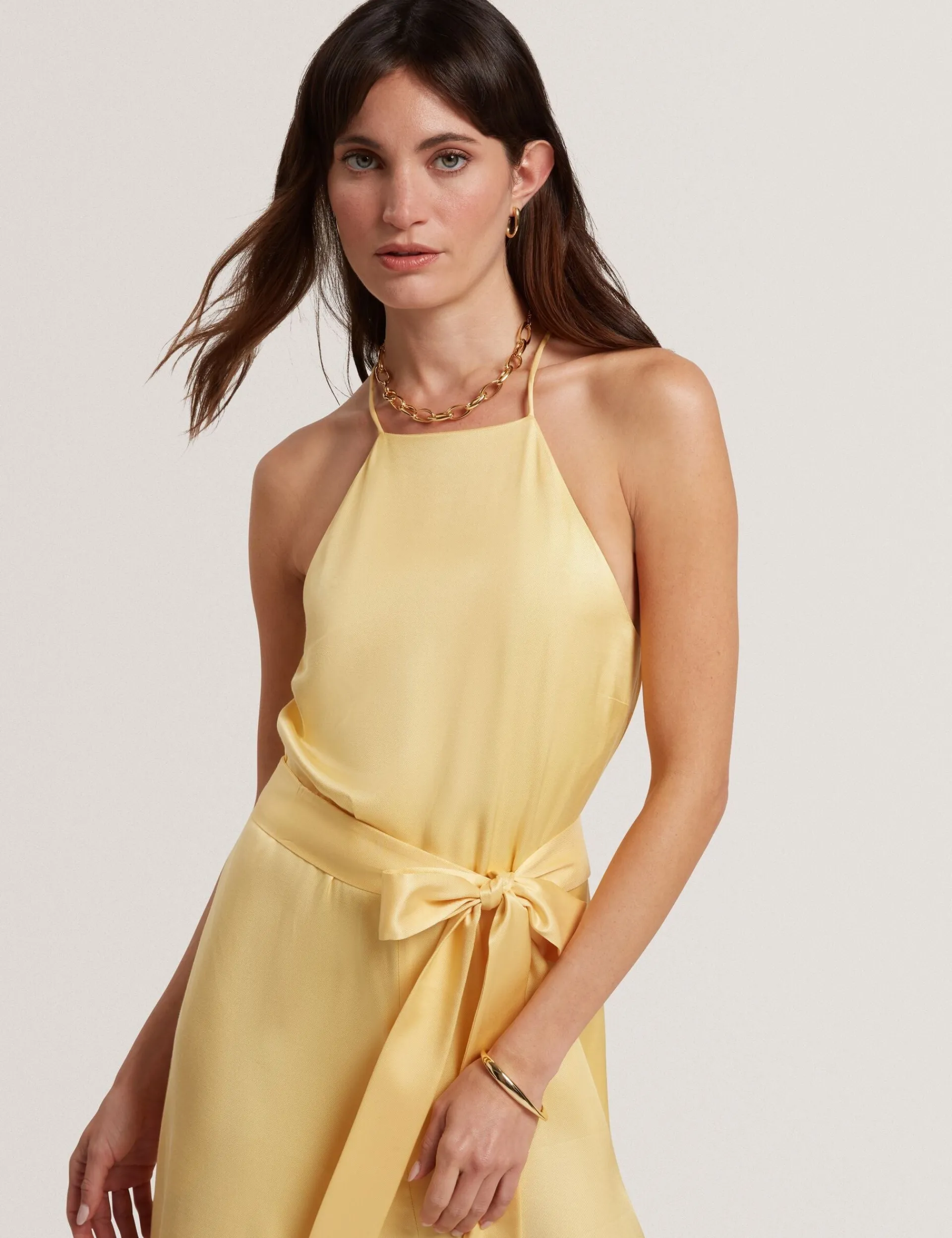 New Lobster Limited Jumpsuits & Playsuits|Festliche Kleidung<Jumpsuit mit Neckholder und Gürtel, weitem Bein