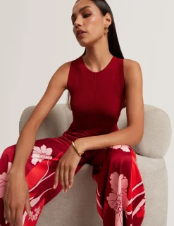 New Lobster Limited Jumpsuits & Playsuits|Neue Frühlingsblumen<Jumpsuit mit Strickoberteil und geblümtem Hosenaufschlag