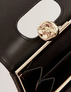 New Lobster Limited Geldbörsen & Kartenetuis|Neue Frühlingsblumen<Kleine Handtasche aus bedrucktem Leder mit Rosenverschluss