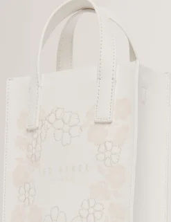 New Lobster Limited Tragetaschen|Icon & Signature Taschen<Kleine Tragetasche mit Blumenstickerei und Icon-Muster