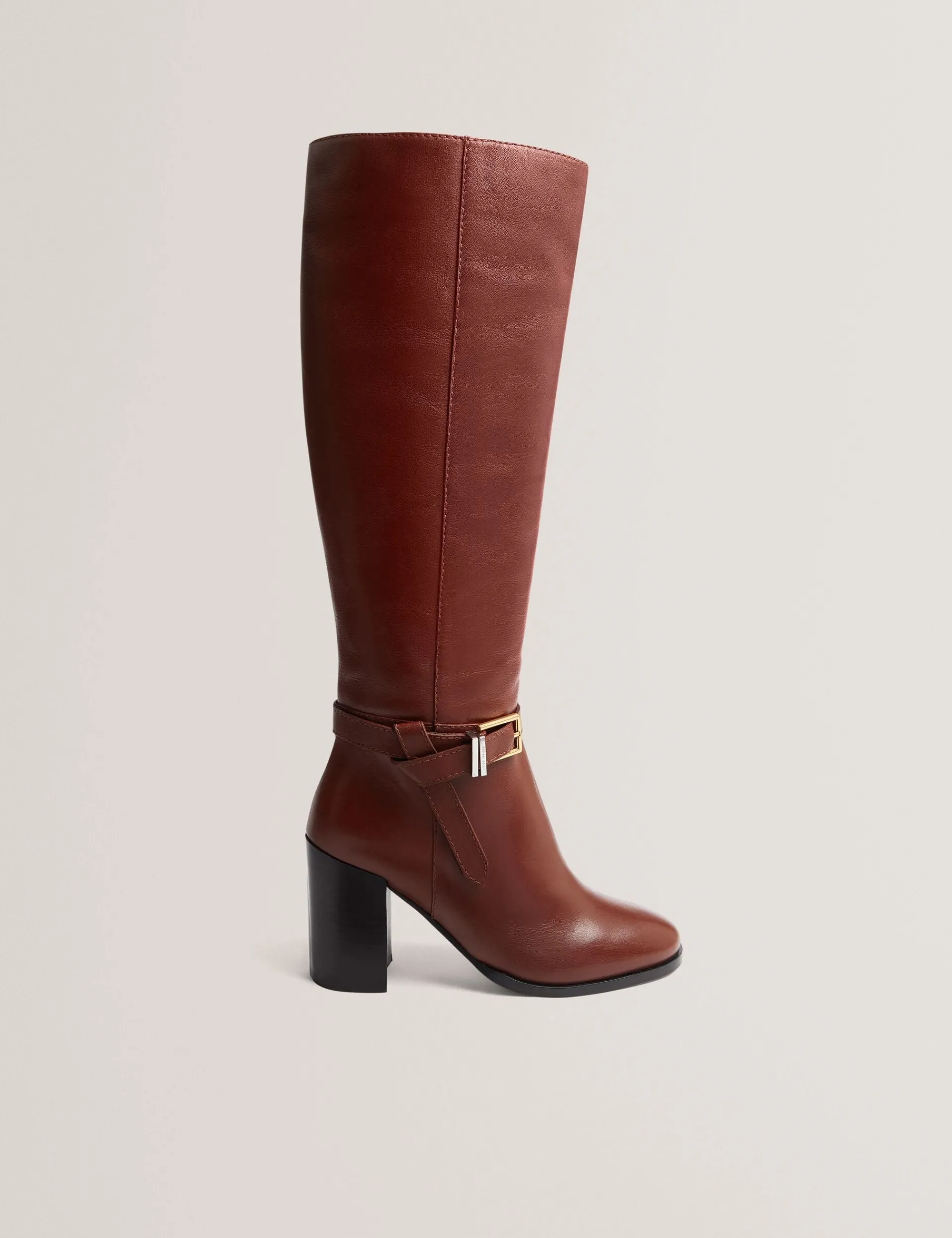 New Lobster Limited Stiefel|Arbeitskleidung<Kniehohe Lederstiefel mit Gürteldetail und Absatz