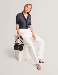 New Lobster Limited Luftiger Blues Bearbeiten|Oberteile & Blusen<Kurzarm-Cardigan mit Print von Touch of Silk