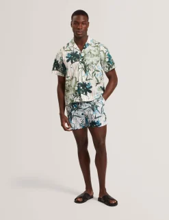 New Lobster Limited Shirts|Der Weihnachtsladen<Kurzarmhemd aus Baumwolle mit Blumenstreifenmuster