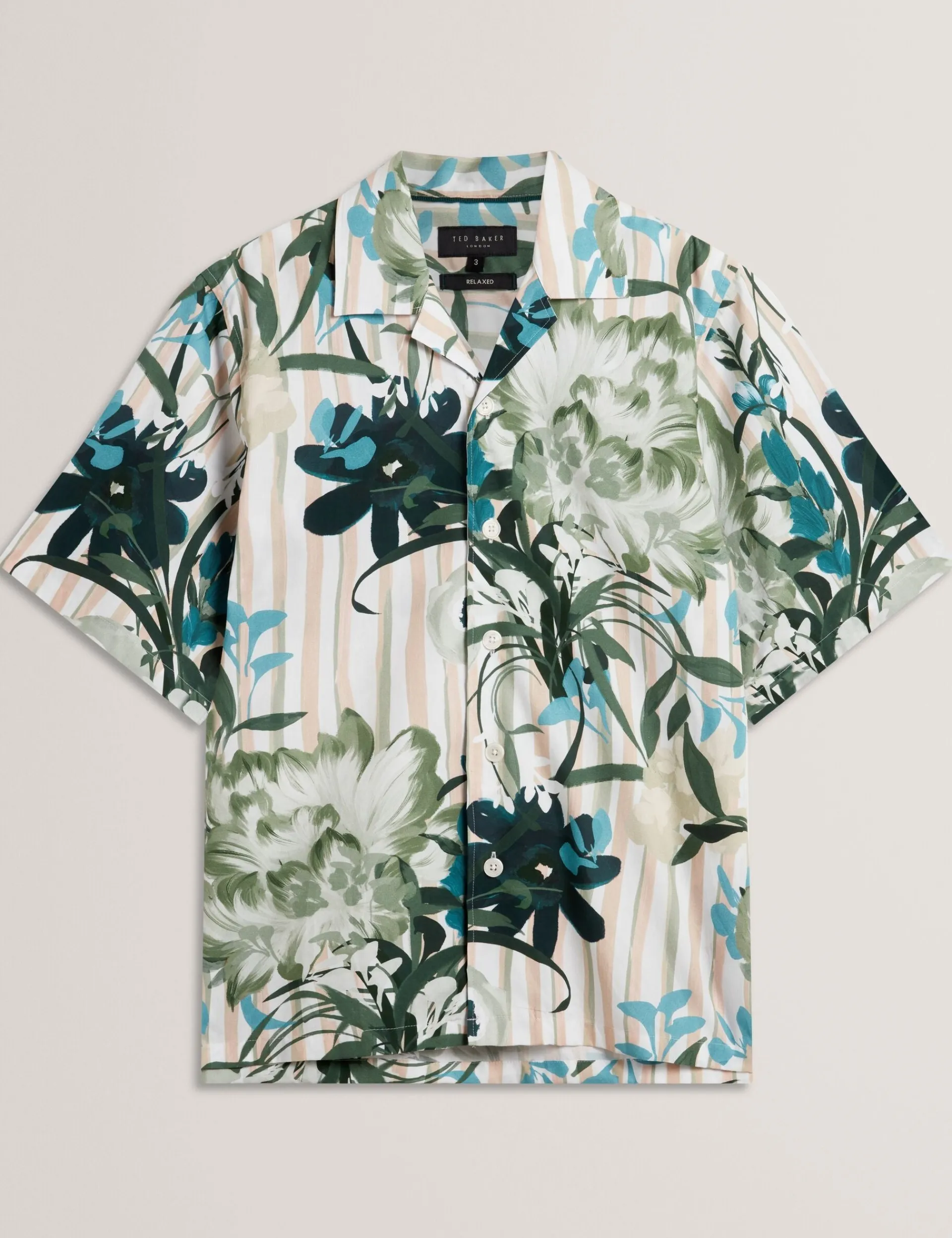 New Lobster Limited Shirts|Der Weihnachtsladen<Kurzarmhemd aus Baumwolle mit Blumenstreifenmuster