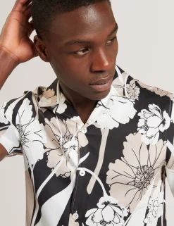 New Lobster Limited Shirts|Der Weihnachtsladen<Kurzarmhemd mit botanischem Print für den Resortbereich