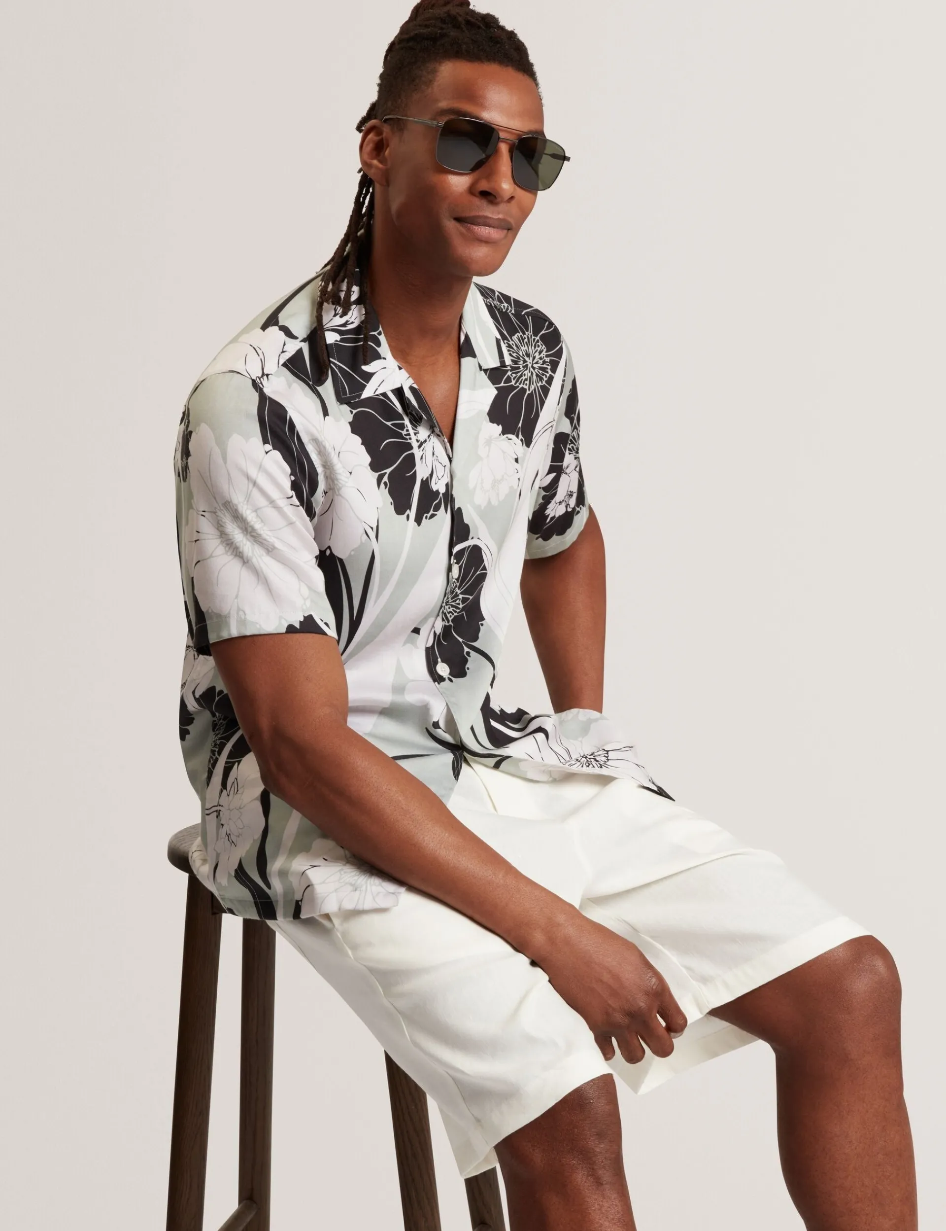 New Lobster Limited Shirts|Der Weihnachtsladen<Kurzarmhemd mit botanischem Print für den Resortbereich