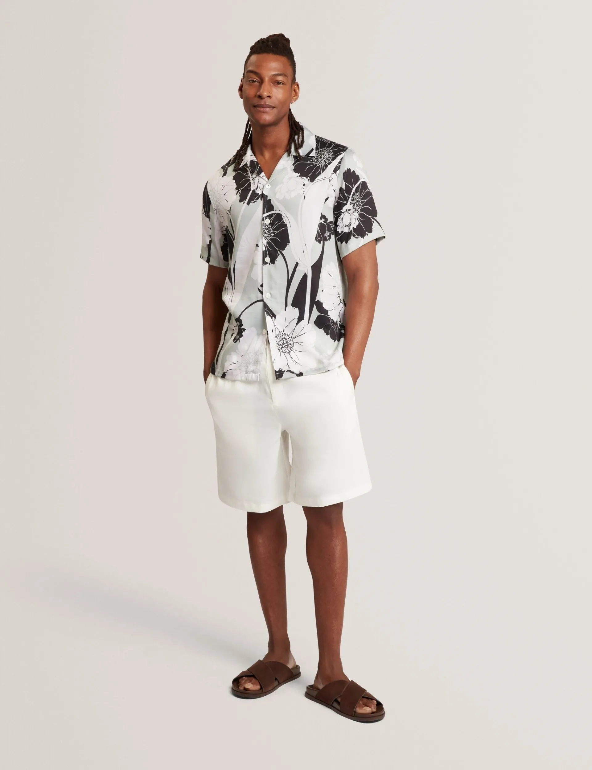 New Lobster Limited Shirts|Der Weihnachtsladen<Kurzarmhemd mit botanischem Print für den Resortbereich