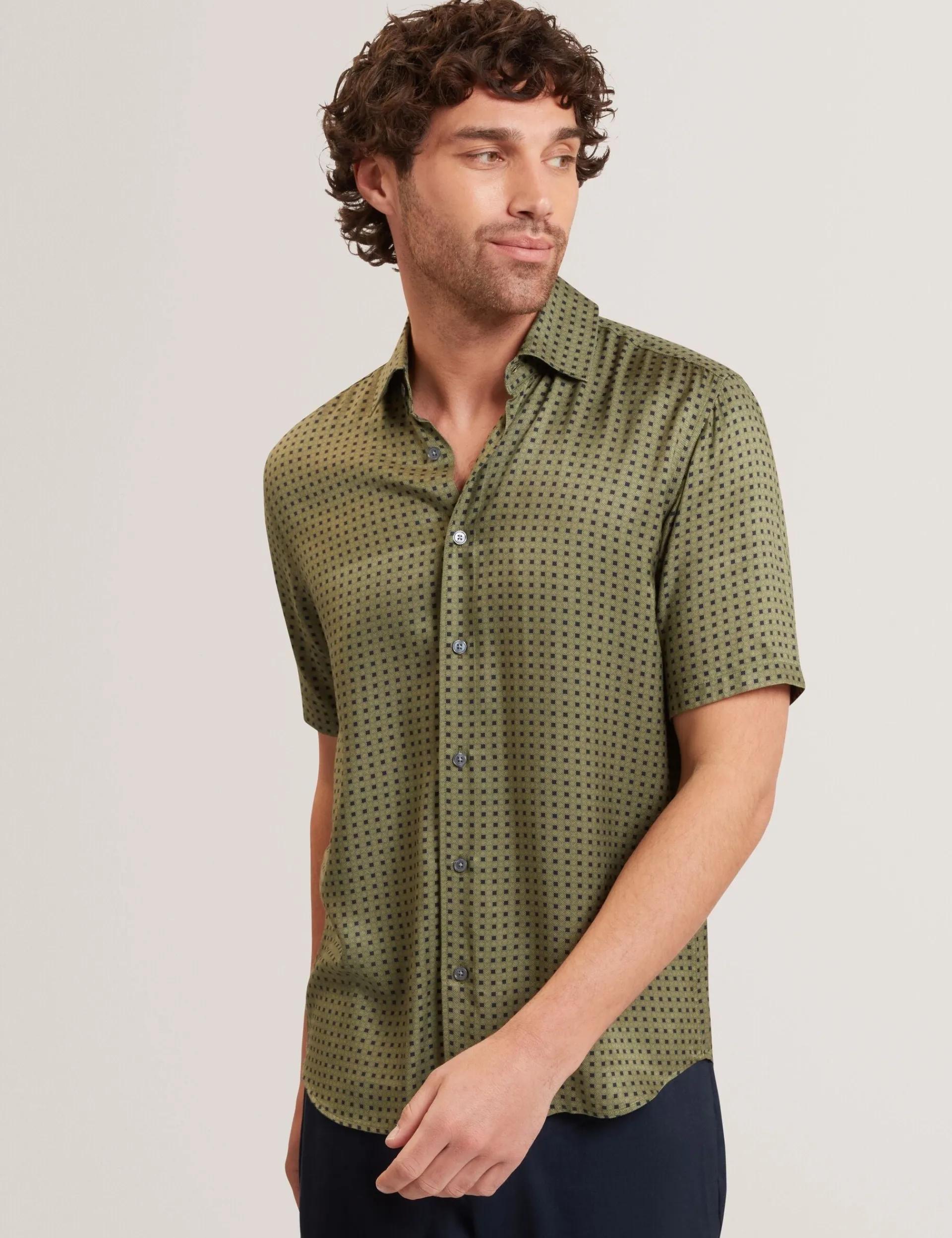 New Lobster Limited Shirts|Der Weihnachtsladen<Kurzarmhemd mit geometrischem Fliesenmuster