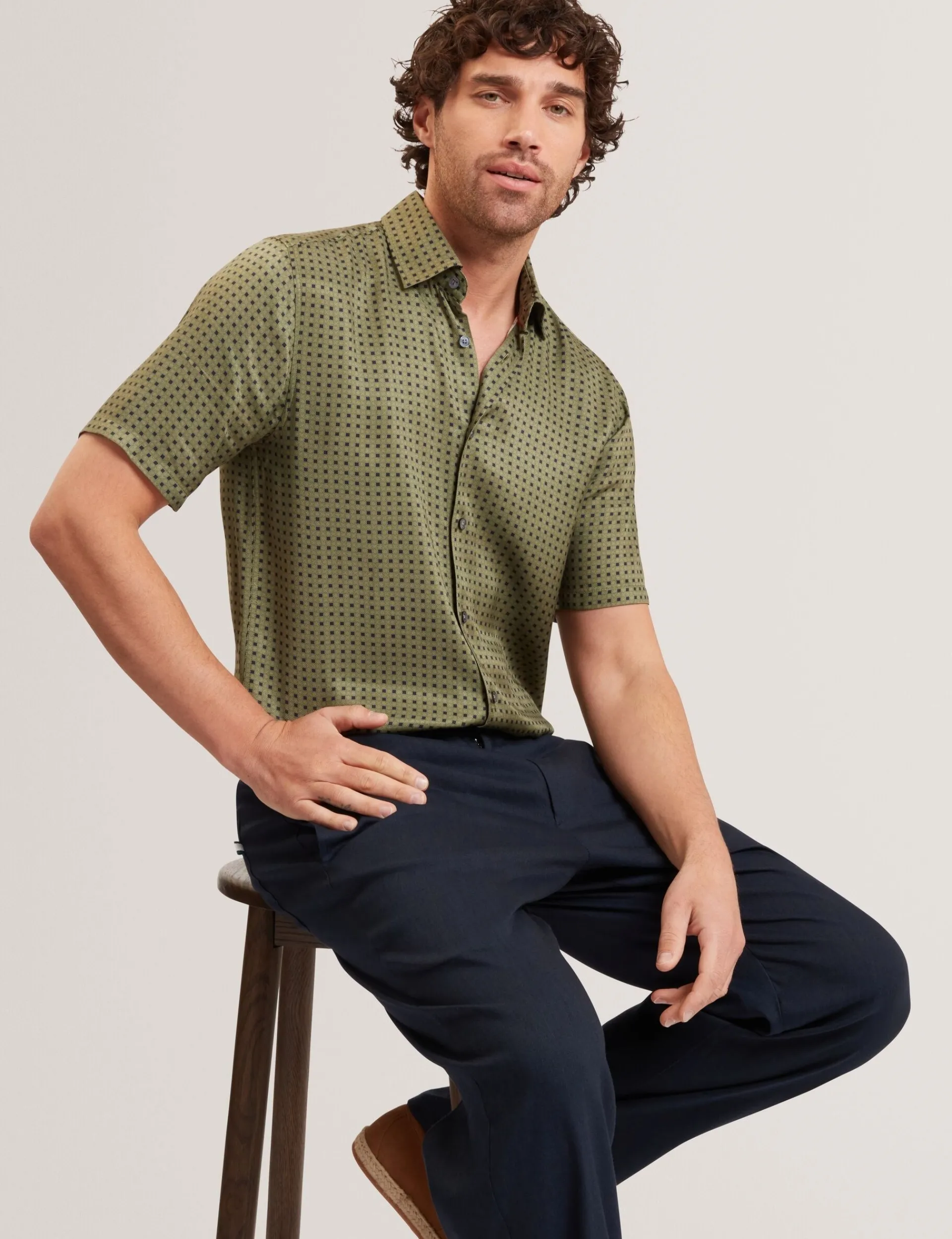 New Lobster Limited Shirts|Der Weihnachtsladen<Kurzarmhemd mit geometrischem Fliesenmuster