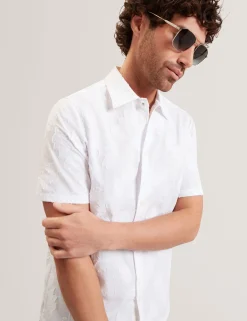 New Lobster Limited Shirts|Der Weihnachtsladen<Kurzarmhemd mit Jacquard-Blattstruktur