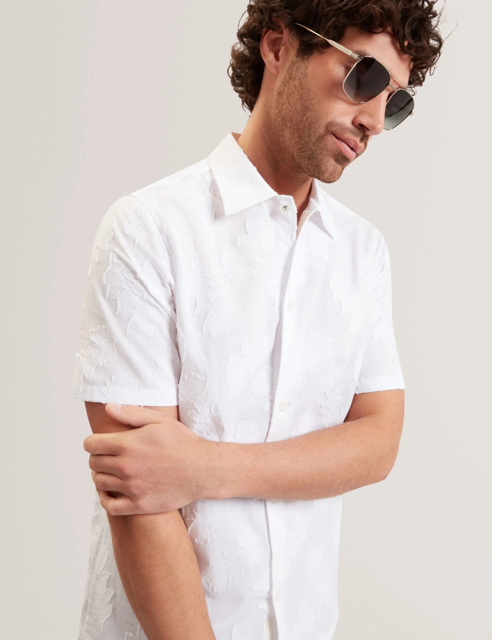 New Lobster Limited Shirts|Der Weihnachtsladen<Kurzarmhemd mit Jacquard-Blattstruktur