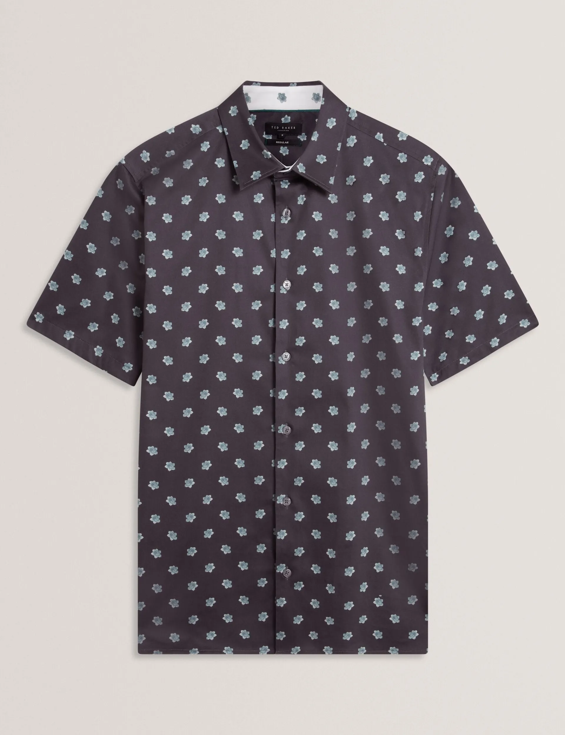 New Lobster Limited Breezy Blues Bearbeiten|Shirts<Kurzarmhemd mit Mini-Blumenmuster