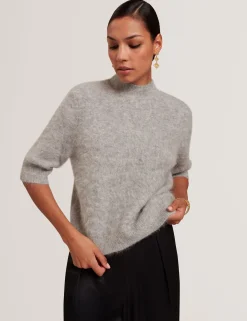 Damen New Lobster Limited Oberteile & Blusen|Luxusgeschenke Für Damen<Kurzarmpullover aus Alpaka-Strick